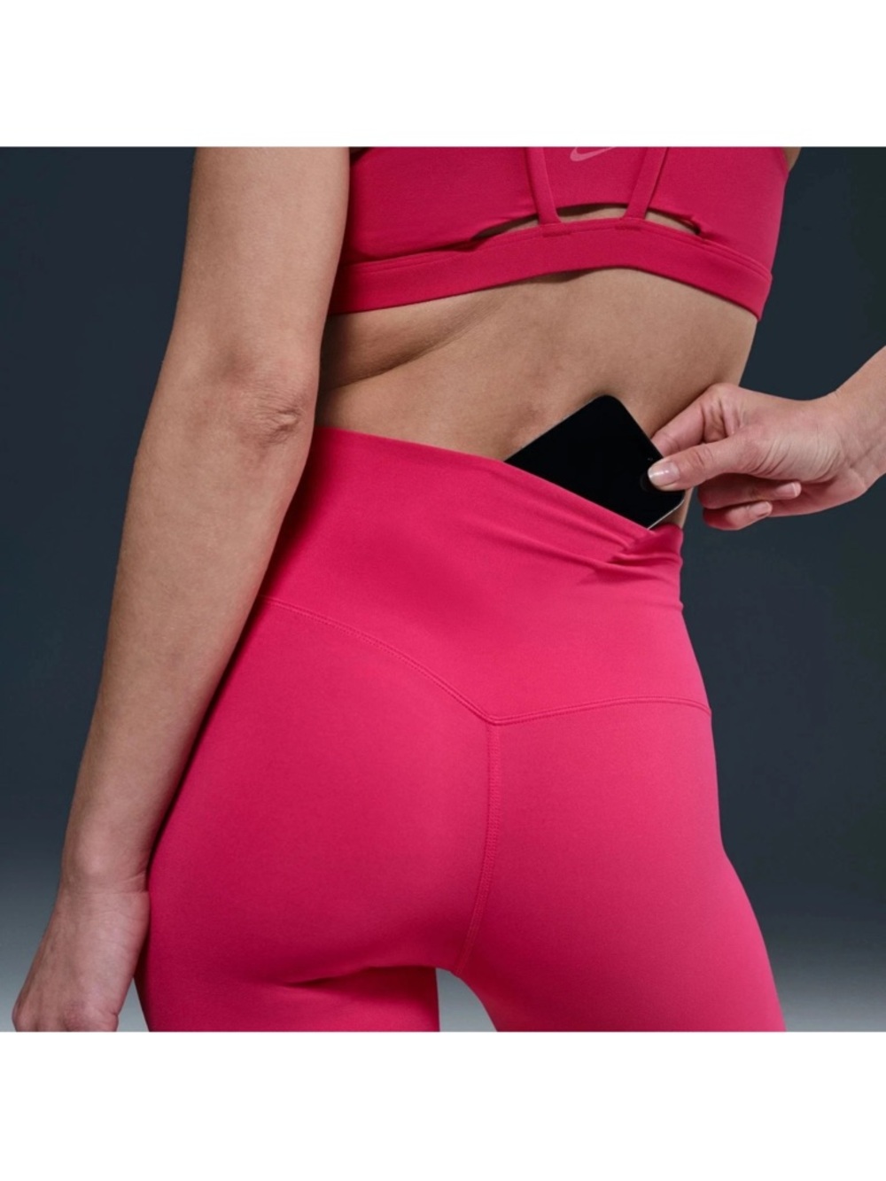 Nike Pink Seamless High-Waist Leggings with Pocket